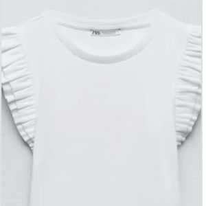 Zara modest white top